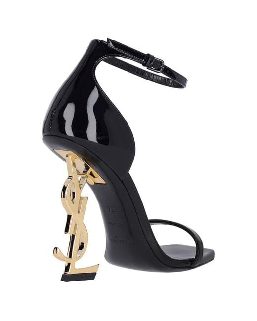 Saint Laurent White "Opyum" Sandals