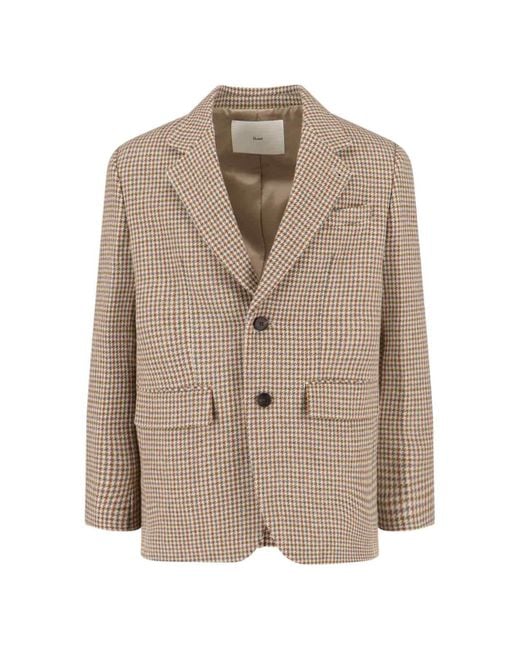 DUNST Natural Single-Breasted Wool Blend Blazer for men