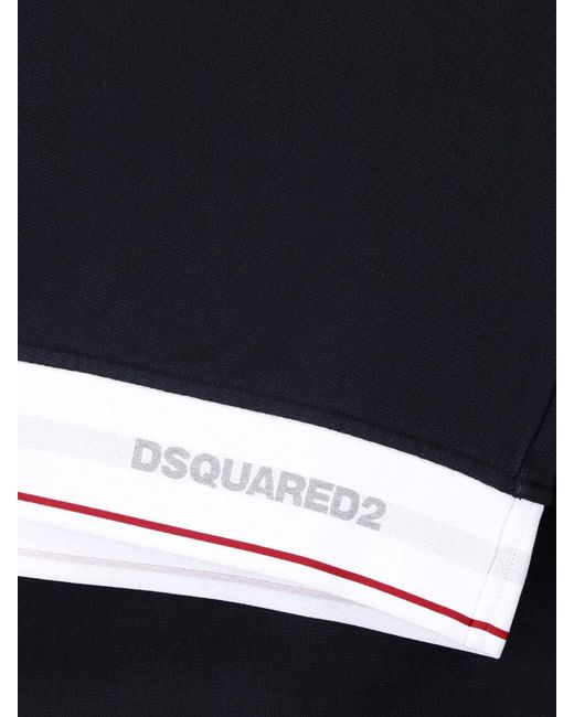 DSquared² Blue Hooded Sweatshirt Logo for men