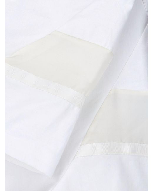 T-Shirt Dettagli Nylon di Sacai in White