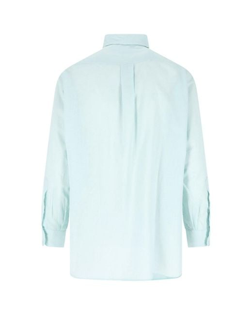 Kaptain Sunshine Blue Cotton Shirt for men