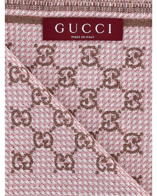 Gucci Brown Scarf "Gg Supreme"