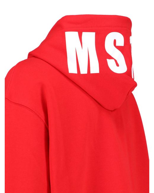 MSGM Red Logo Sweatshirt