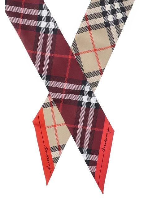 Burberry Pink 100% Mulberry Silk Scarf