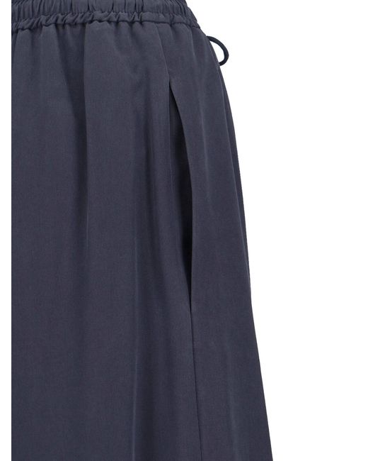 Max Mara Blue Silk Pants