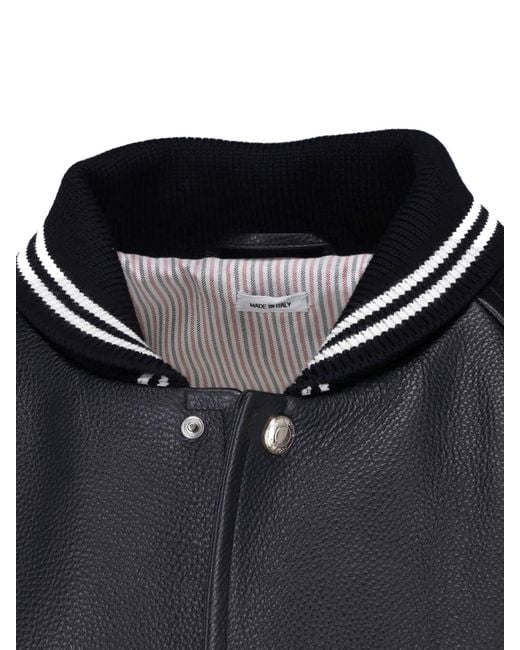 Thom Browne Black Leather Blouson for men