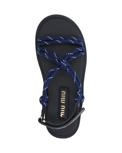 Miu Miu Blue 'Rivière' Sandals