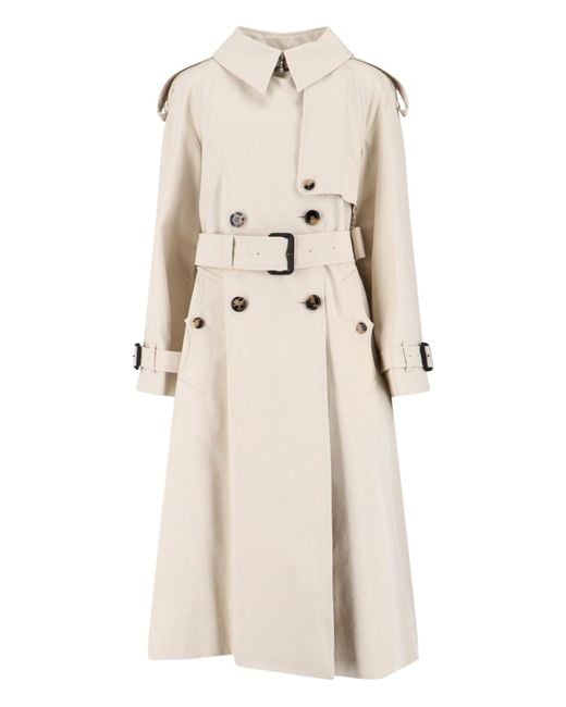 Trench Doppiopetto " Fitzrovia" di Burberry in Natural