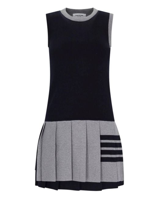 Thom Browne Black '4-bar' Mini Dress