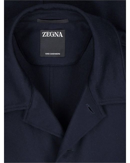 Zegna Blue Alba Shirt Jacket for men