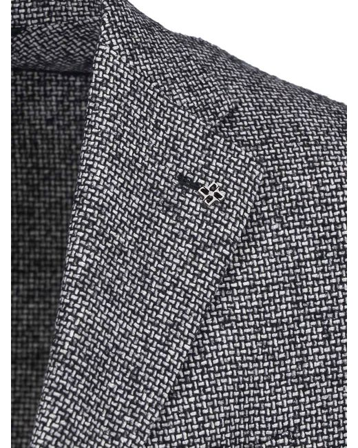 Tagliatore Gray Single-Breasted Blazer for men