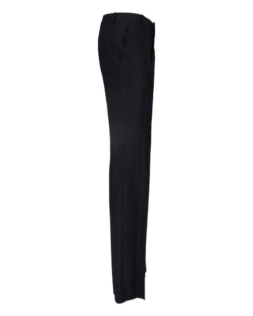 Saint Laurent Blue Cashmere Flared Pants