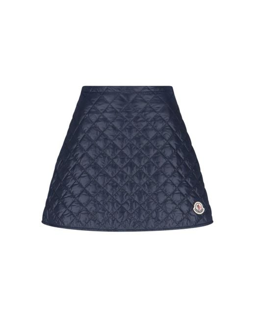 Moncler Blue Logo Mini Skirt