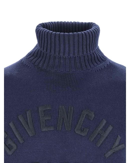 Givenchy Blue Turtleneck Sweater for men