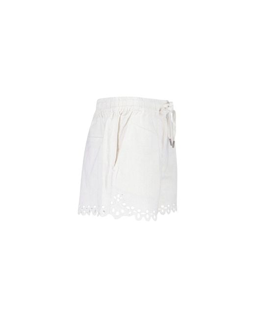 Isabel Marant White Straight-Leg Trousers With Tailored Fit