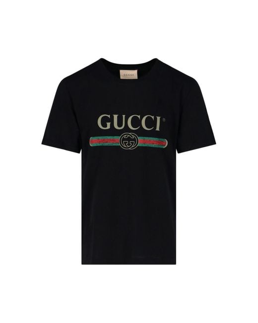 Gucci Black Vintage Logo T-shirt for men