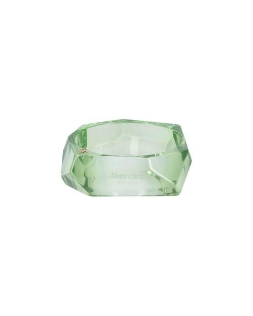 Jimmy Choo Green Faceted Clover Bracelet