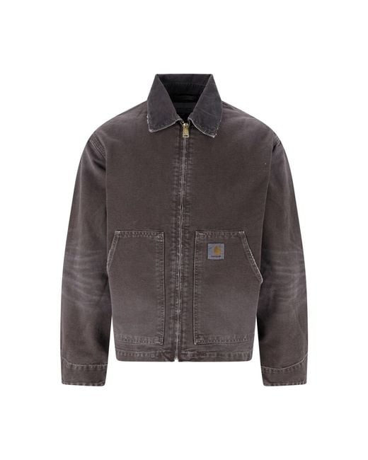 Carhartt Gray Washed Work Jacket for men