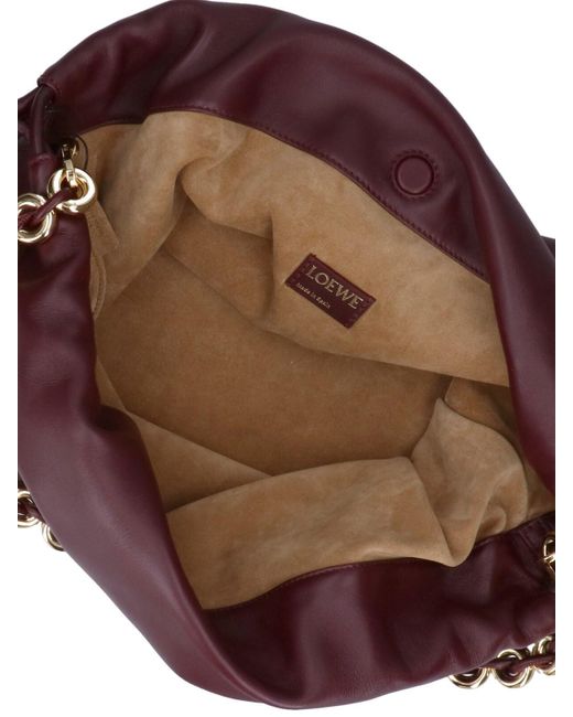 Borsa Tracolla Grande "Flamenco Purse" di Loewe in Purple