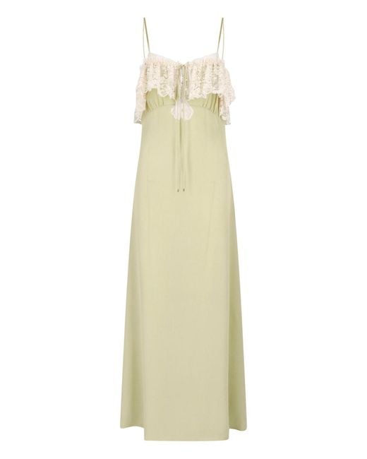 Chloé White Maxi Silk Dress
