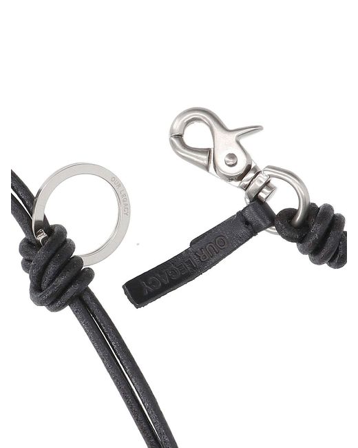 Our Legacy Black Keychains Cow Leather