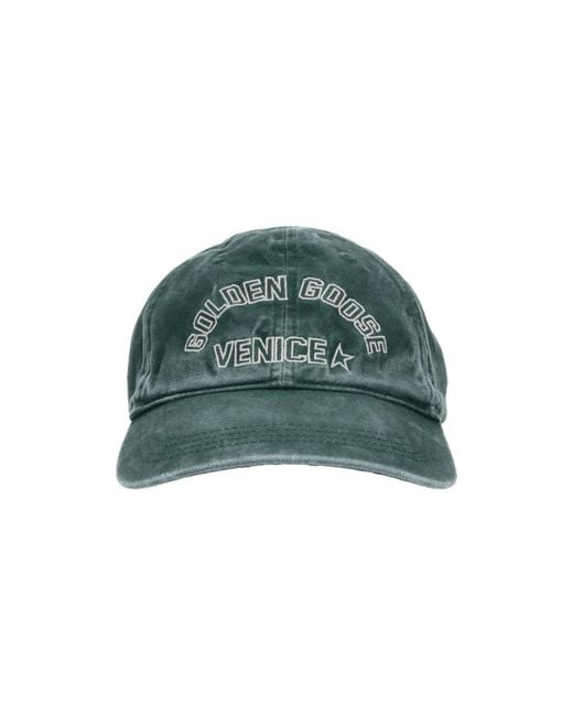Golden Goose Deluxe Brand Green Baseball Cap Logo for men