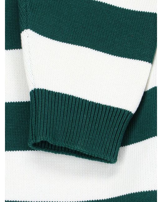 Gucci Green Embroidered Silk Blend Polo Shirt for men