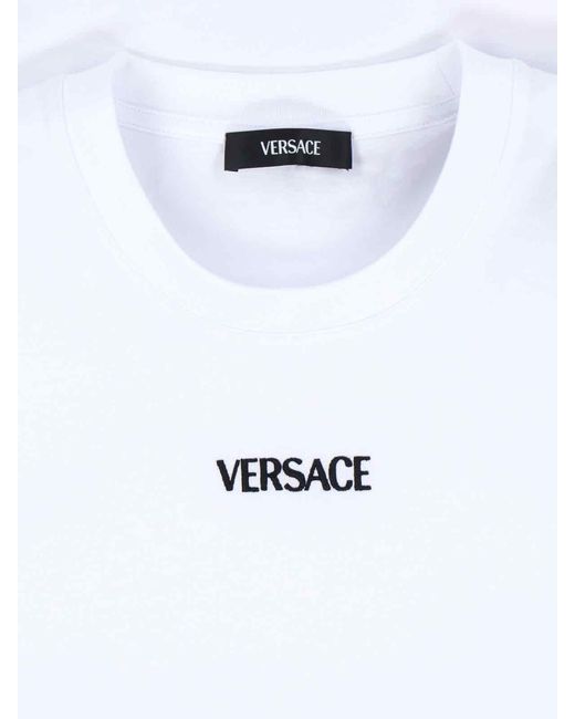 Versace White Logo T-Shirt for men