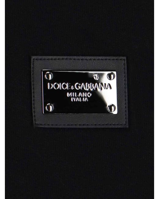 Felpa Girocollo Logo di Dolce & Gabbana in Blue da Uomo