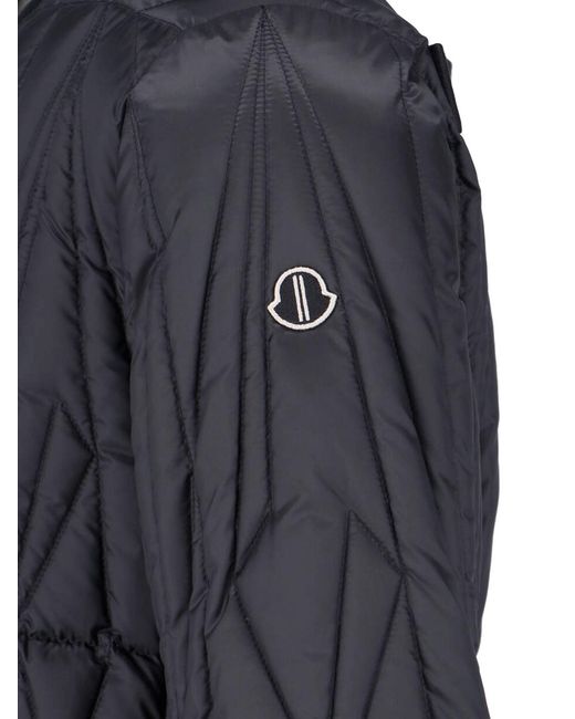 Moncler Blue Padded Down Jacket "Geocamo Flight"