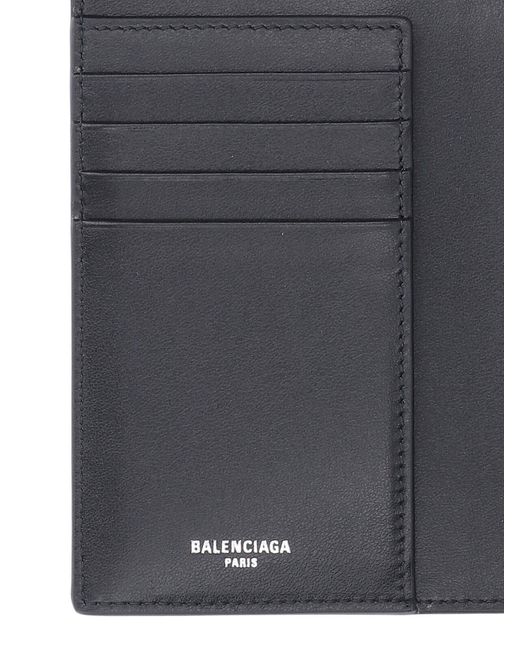 Balenciaga Black Calf Leather Mini Wallet For for men