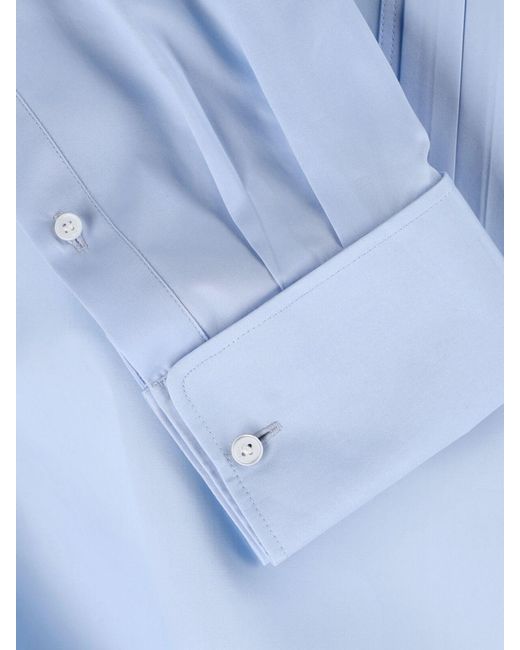 Fendi Blue Cotton Shirt for men