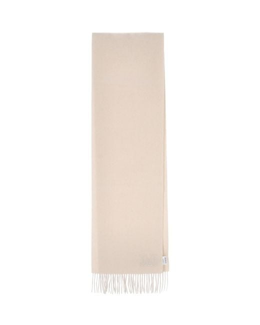 Max Mara White Cashmere Scarf "Wsdalia"