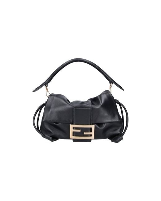 Fendi Blue Small Shoulder Bag "Baguette Soft"
