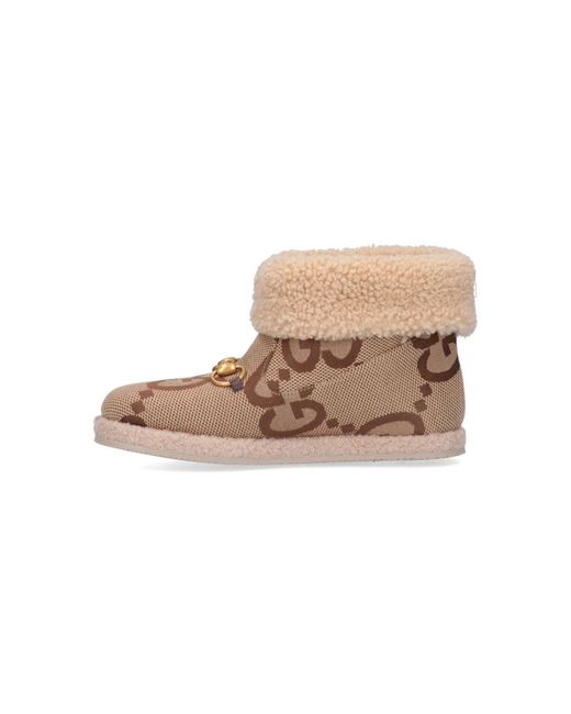 Gucci Natural Fria Jumbo GG Slipper Bootie
