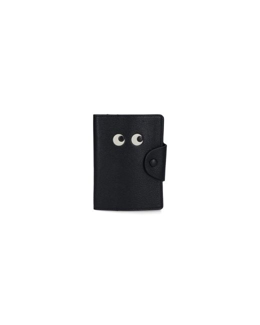 Anya Hindmarch Black Passport Holder "Eyes"