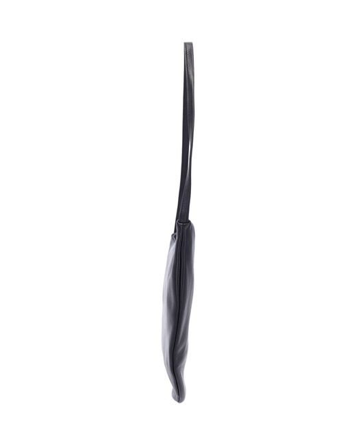 The Row Black 'Izzy Small' Shoulder Bag With Top Zip Closure