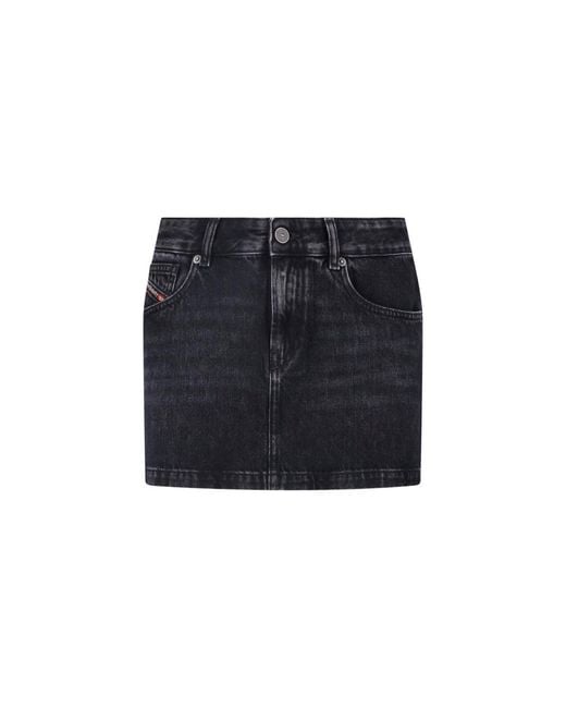 DIESEL Black Denim Mini Skirt