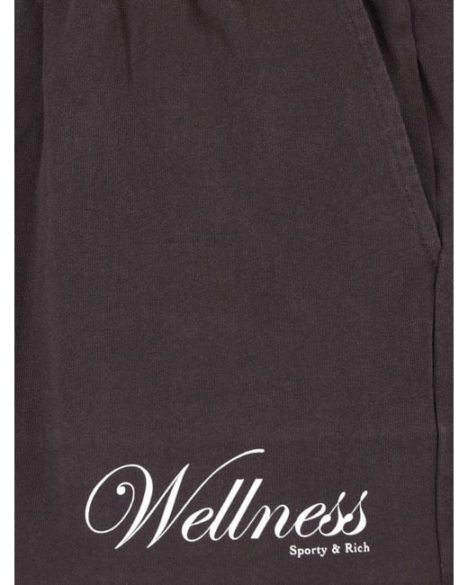 Sporty & Rich Brown Sport Shorts "1800 Health Disco"