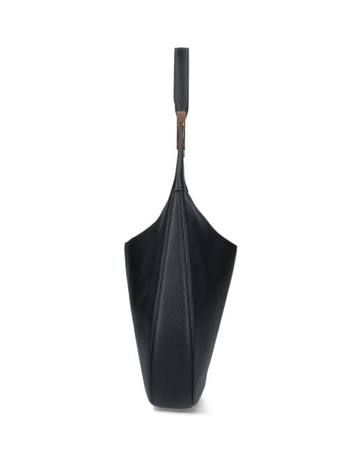SAVETTE Black 'Florence' Medium Hobo Bag