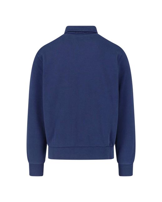 Polo Ralph Lauren Blue Zip Logo Sweatshirt for men
