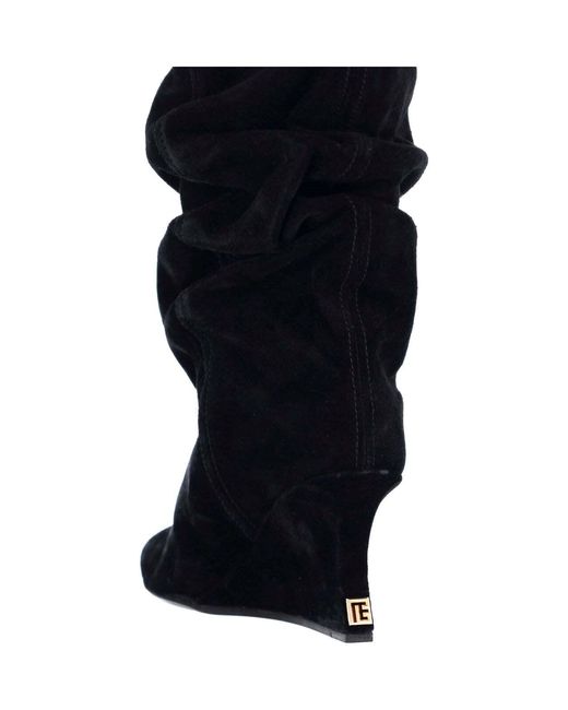 Balmain Black 100% Calf Leather Boots