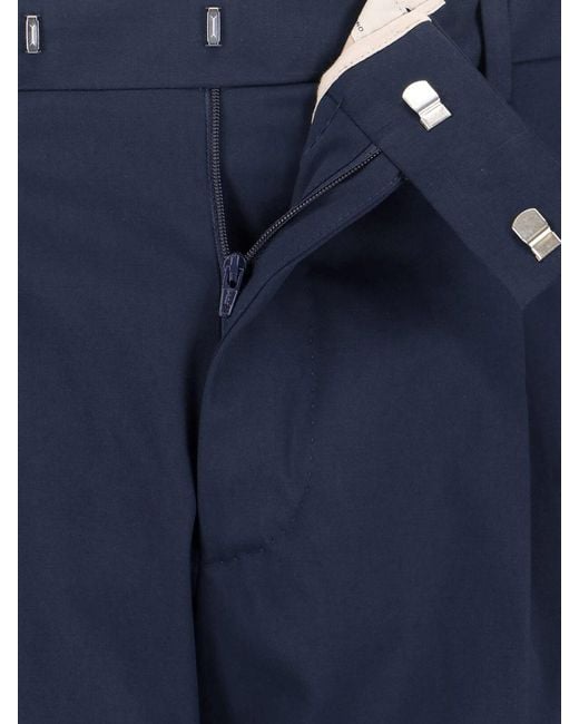 PT Torino Blue Cotton Pants for men