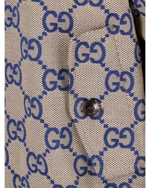 Giacca Zip "Gg" di Gucci in Gray da Uomo