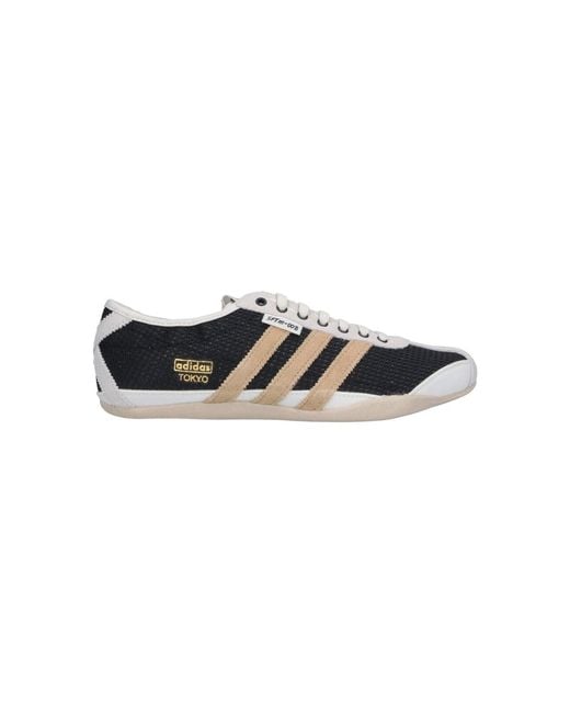 Adidas Black Leather Sneakers With Rubber Sole