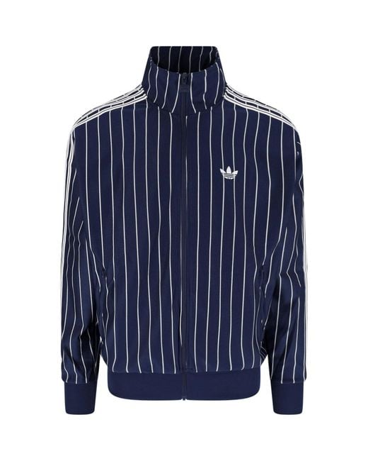 Adidas Blue Zip Hoodie “Firebird” for men