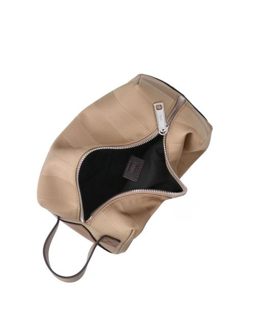 Fendi White Pouch Zip Lui" for men