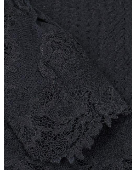 Ermanno Scervino Black Lace Detail Sweater