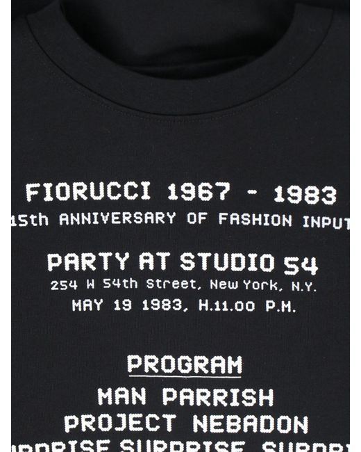 Fiorucci Black 'invitation Graphic' T-shirt