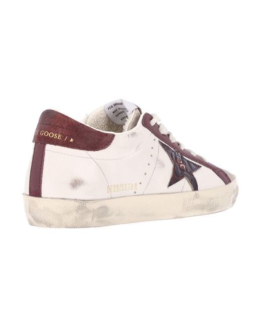 Golden Goose Deluxe Brand Pink Distressed Leather Low-Top Sneakers For